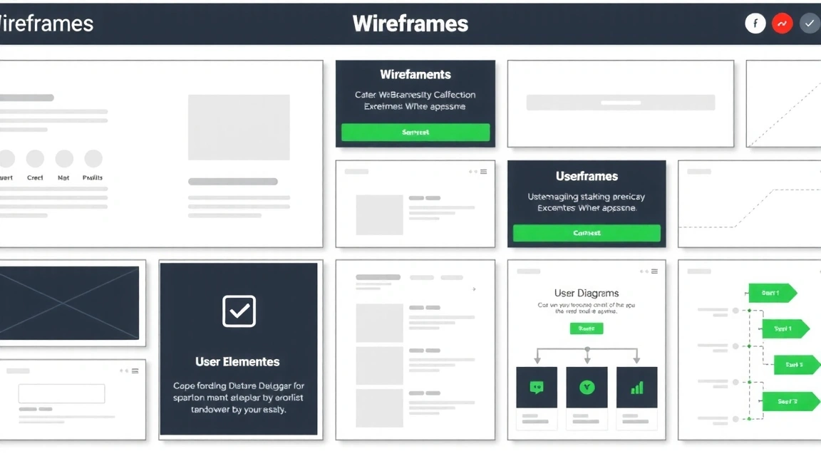 Abstraktní vizualizace webdesignu a uživatelského zážitku