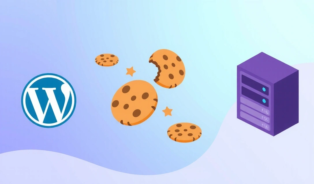 Ilustrace souborů cookie jako malých datových balíčků putujících mezi prohlížečem a serverem