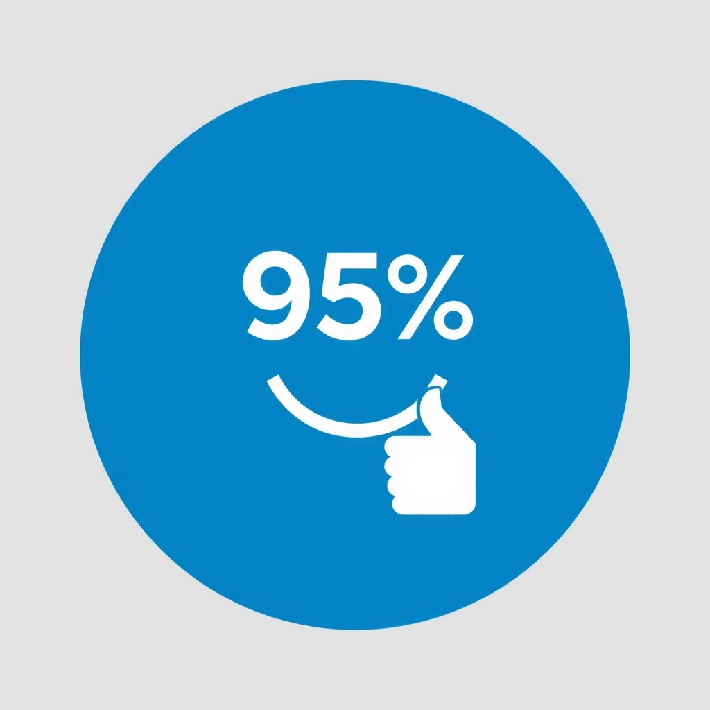 Ikona pro 95% spokojenost klientů