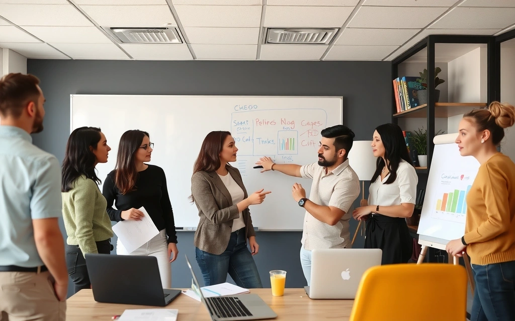 Tým promocloud spolupracující na marketingové strategii