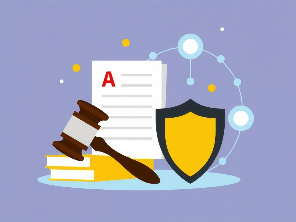 Ilustrace právních dokumentů a digitální bezpečnosti